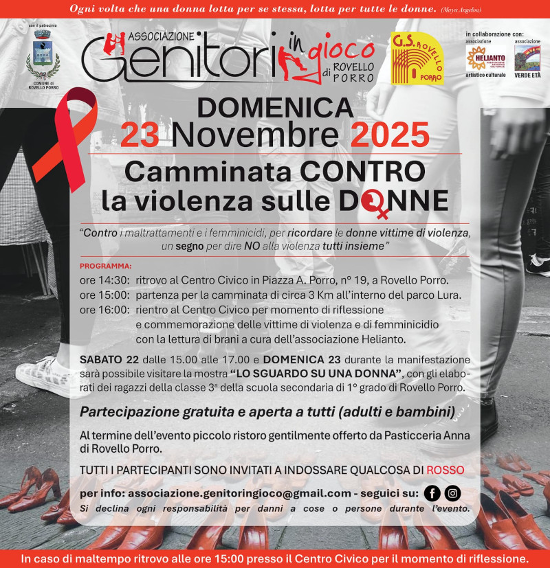 Camminata CONTRO la violenza sulle DONNE